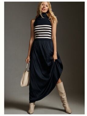 Anthropologie The Thea Sleeveless Twofer Maxi Dress